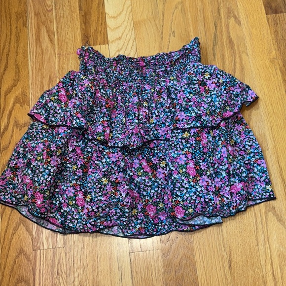 Katie J NYC Junior Girls Floral Ruffle Skirt Size Large - Picture 1 of 4